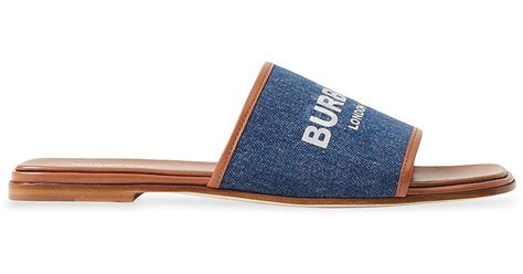 burberry denim slides.